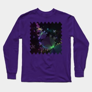 Pretty Fractal Circles and Snowflakes Long Sleeve T-Shirt